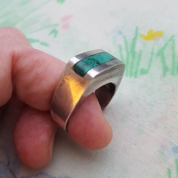 🌙Vintage Israel Eilat Stone 925 Ring - Picture 3 of 13